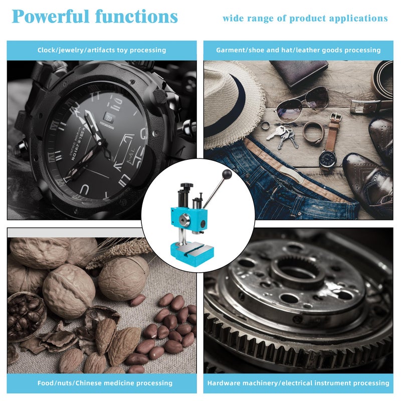 RATTMMOTOR Arbor Press J03-0.2A Spring-Loaded Precision Manual Shaft Press, Benchtop Hand Hole Puncher Machine for Metal and Non-Metal Punching, Bending, Stretching, Forming (2KN/0.2T Capacity) - Image 4