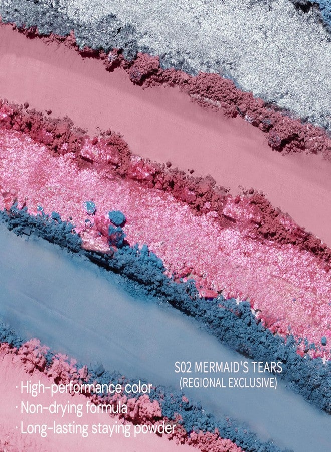 Flower Knows Shell's Jewel 6-Color Makeup Palette,Cool Pastel Blue & Pink - Image 3