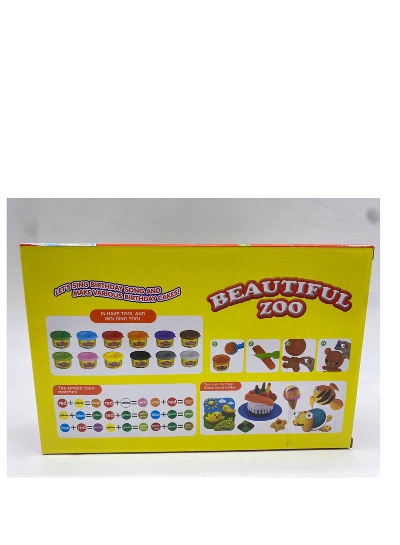 Beautiful 12 Color Zoo Clay Set for Kids - Image 3