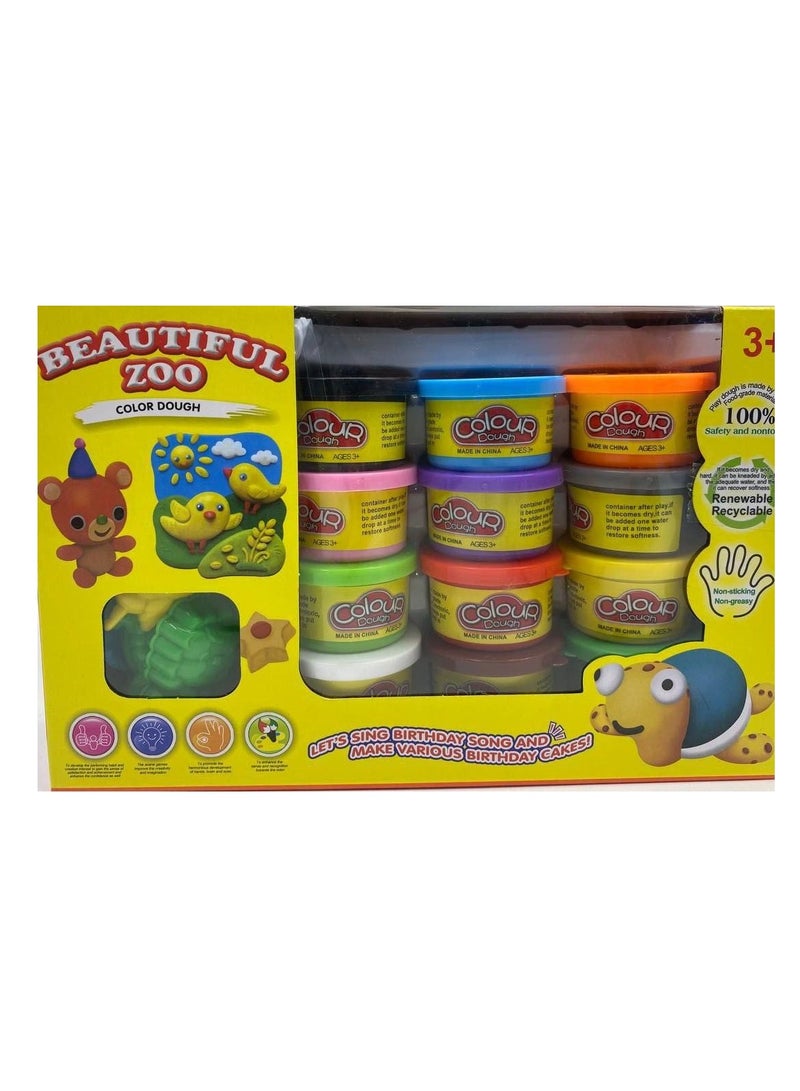 Beautiful 12 Color Zoo Clay Set for Kids - Image 1