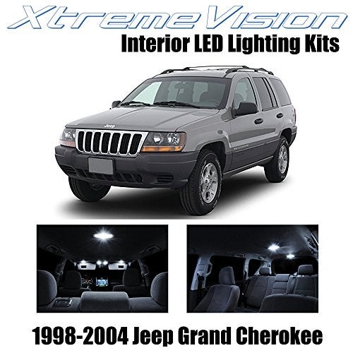 XTREME VISION XtremeVision Jeep Grand Cherokee 1998-2004 (12 Pieces) Pure White Premium Interior LED Kit Package + Installation Tool  - Image 1