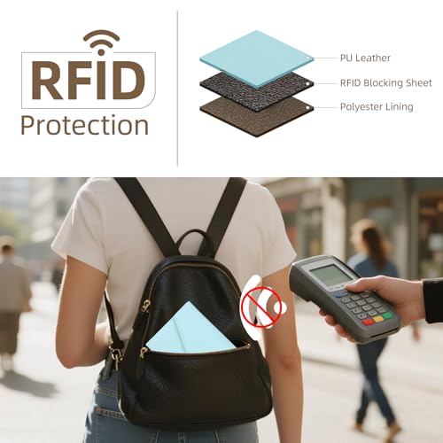 ZOPPEN Mulit-purpose Rfid Blocking Passport Holder Travel Wallet (Ver.4) Passport and Vaccine Card Holder ComboTri-fold Document Organizer Travel Essentials, 23 Paradise Blue - Image 4