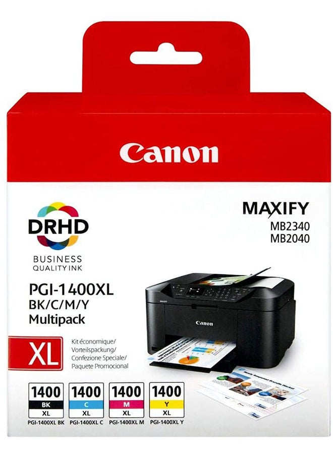 كانون مجموعة من 4 خراطيش حبر Canon Maxify PGI-1400XL باللون الأسود والسماوي والأصفر والأرجواني - Image 5