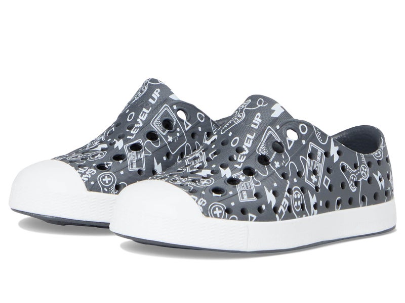 Native Shoes Unisex Kid Jefferson Print (Toddler) Gravity Grey/Shell White/Gamer 4 Toddler Medium - Image 1