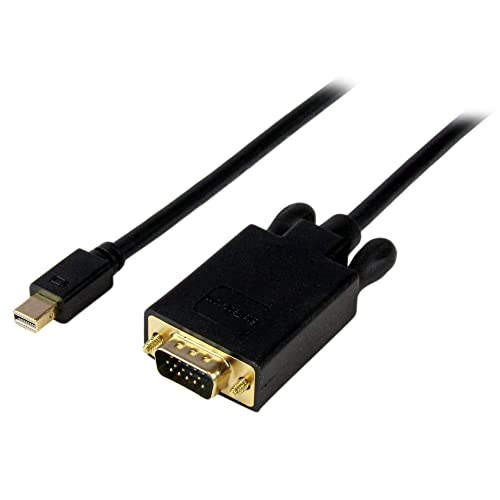 StarTech.com 6ft Mini DisplayPort to VGA Cable - Active - 1920x1200 - mDP to VGA Adapter Cable for Your Computer Monitor (MDP2VGAMM6B) Black - Image 1
