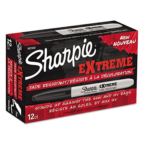 Sharpie Extreme Permanent Markers, 12-Pack, Black (1927432) - Image 1