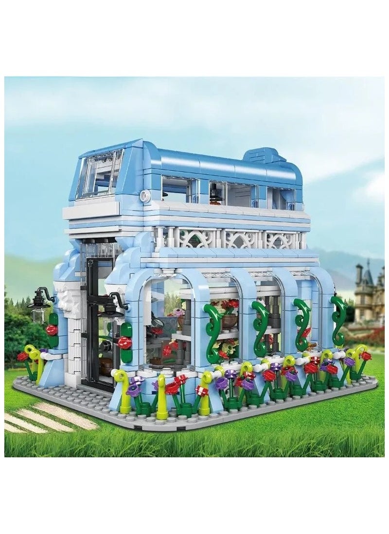 mould king Friends Home Linglong Botanical Garden building set with LED lights, botanical garden model, city street scene, decorative plant scene building toys, adult girls gift 1289 pieces 16048  - Image 2