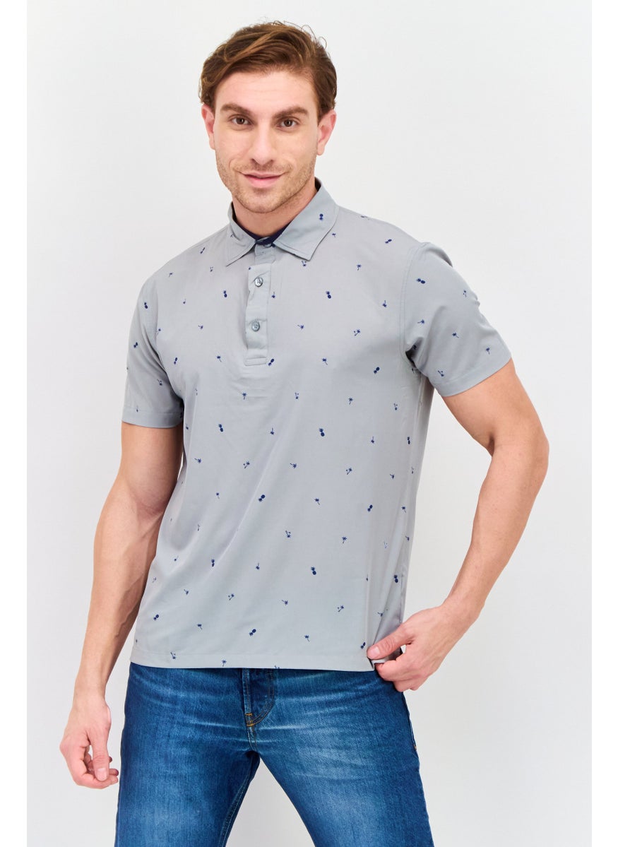 Men Regular Fit Allover Print Short Sleeves Polo, Grey - pzsku/Z5DEB51DD9B0C589AAF77Z/45/_/1737642092/2062f383-07ab-4ab7-806c-6e1dc1e57bc8