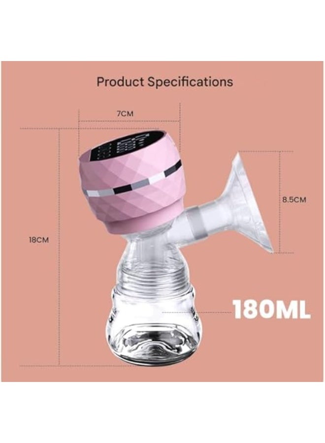 نيفورا  مضخة ثدي كهربائية محمولة - 3 أوضاع و9 مستويات شفط، شفاط حليب لاسلكي هادئ، سيليكون آمن غذائيًا خالٍ من BPA، قابلة لإعادة الشحن عبر USB مع شاشة LED - Image 4
