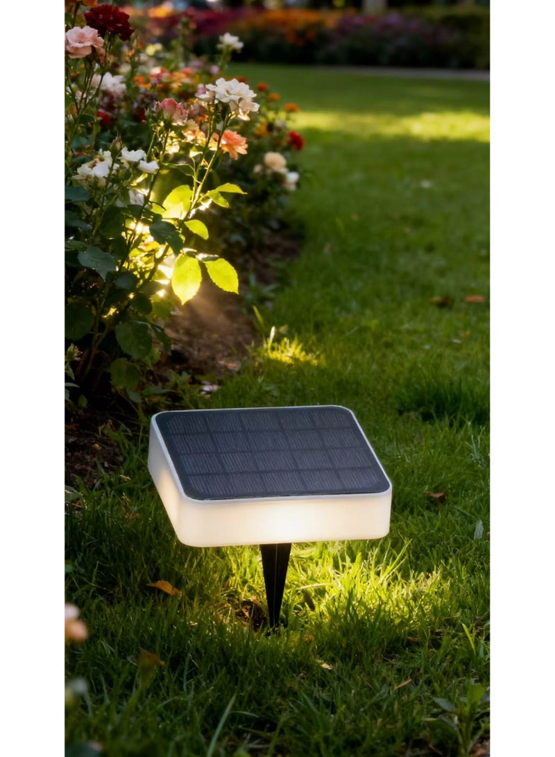 Vmax Solar Garden Light Outdoor Stake Lamp 5V 1.5W, IP65 Waterproof Pathway Light with SMD LED, Warm Light, 10–12H Working Time, 141×141×130mm - Image 5