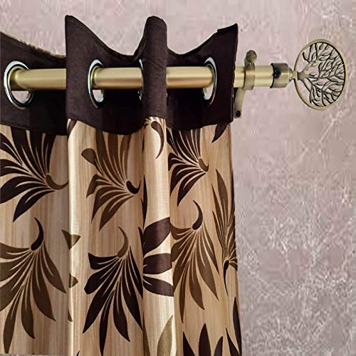 FAST CB19 Curtain Rod & Brackets End Finials Knob for Window Rods Accessories 2pcs (Brass Antique) - Image 4