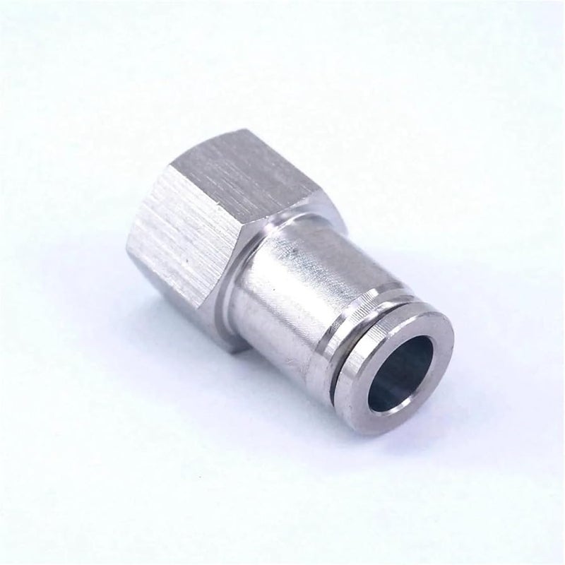 304 Stainless Steel 8mm OD 1 4 Inch Female Straight Push In Quick Connector Fitting - Image 2