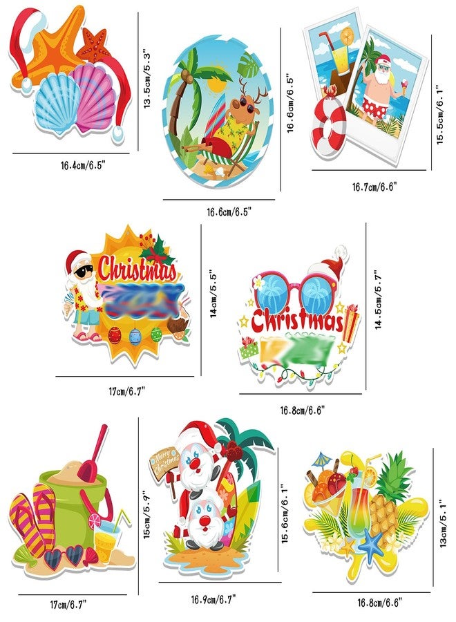 هواف زينة عيد الميلاد الهاوايية من HOWAF، 30 قطعة، دوامات معلقة، زينة حفلات عيد الميلاد الاستوائية بدون صنع يدوي، زينة عيد الميلاد الاستوائية من Mele Kalikimaka، زينة عيد الميلاد الهاوايية الاستوائية على شكل شاطئ فلامنغو - Image 3