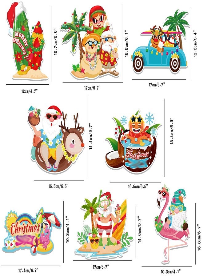 هواف زينة عيد الميلاد الهاوايية من HOWAF، 30 قطعة، دوامات معلقة، زينة حفلات عيد الميلاد الاستوائية بدون صنع يدوي، زينة عيد الميلاد الاستوائية من Mele Kalikimaka، زينة عيد الميلاد الهاوايية الاستوائية على شكل شاطئ فلامنغو - Image 2