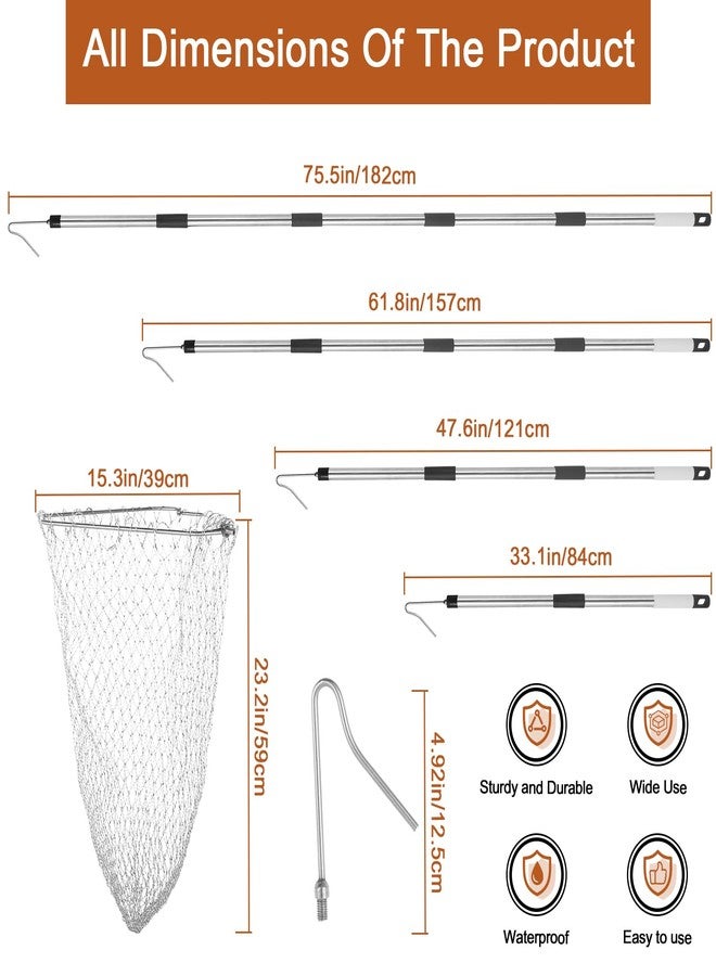 NigWarm Chicken net Catcher, Chicken coop Accessories, 75 -inch Thickened Stainless Steel Catcher net, Suitable for Poultry and Outdoor Animals Such as Chickens, Birds, Goose, Duckling, Fish, etc. - Image 2