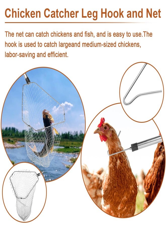 NigWarm Chicken net Catcher, Chicken coop Accessories, 75 -inch Thickened Stainless Steel Catcher net, Suitable for Poultry and Outdoor Animals Such as Chickens, Birds, Goose, Duckling, Fish, etc. - Image 4