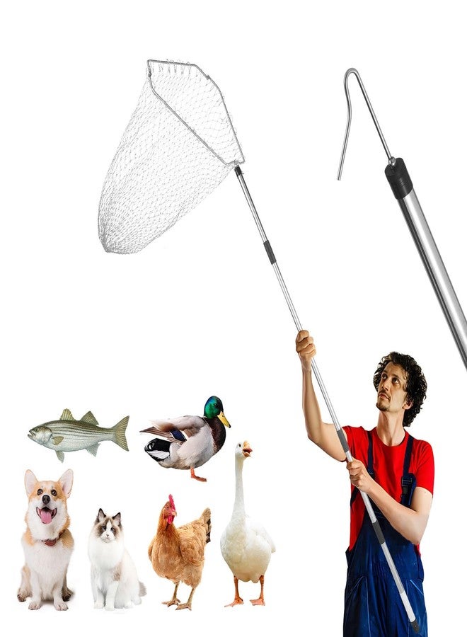 NigWarm Chicken net Catcher, Chicken coop Accessories, 75 -inch Thickened Stainless Steel Catcher net, Suitable for Poultry and Outdoor Animals Such as Chickens, Birds, Goose, Duckling, Fish, etc. - Image 1