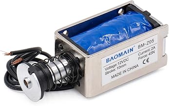 Baomain Baomain Solenoid Electromagnet BM-Z05 DC 12V 2A Push Type Open Frame 10mm 45N 9.9LB  - Image 1