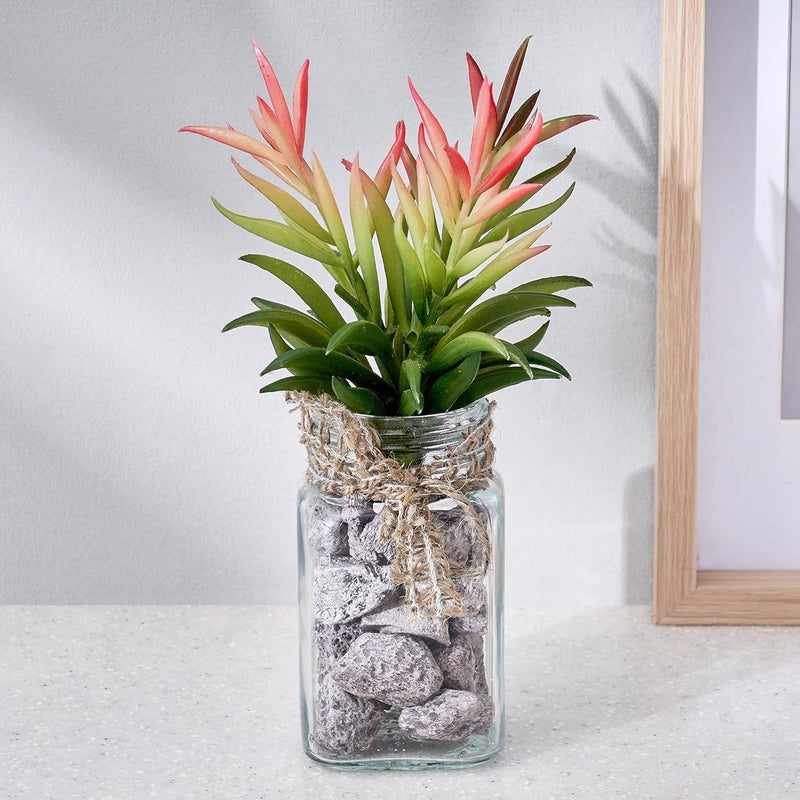 Home Centre Home Centre Corsica AW24ARTIFICIAL Succulent in Glass JAR 58X18CM GRN  - Image 4