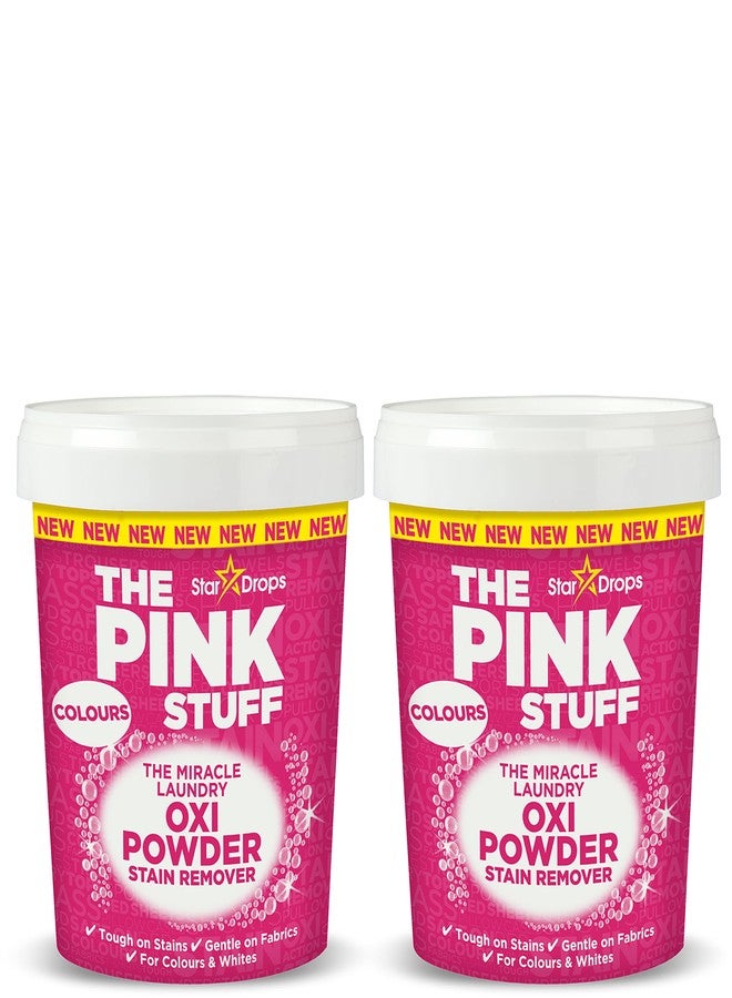Stardrops The Pink Stuff Miracle Laundry Oxi Powder Stain Remover - Color-Safe Formula, Tough on Stains, Gentle on Fabrics (2-Pack) - Image 1