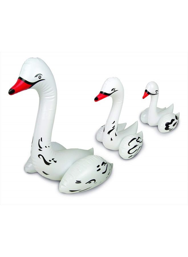 Poolmaster 81411 Floating Swimming Pool Backyard Décor, 3 Pack, Swan Family - Image 2