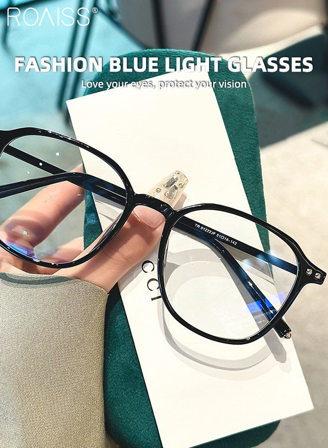 roaiss Women's Blue Light Blocking Glasses, Blue Light Filter Computer Reading Gaming TV Phones Square Eyeglasses, Fashion Anti Eyestrain Headache Eyewear - Image 5