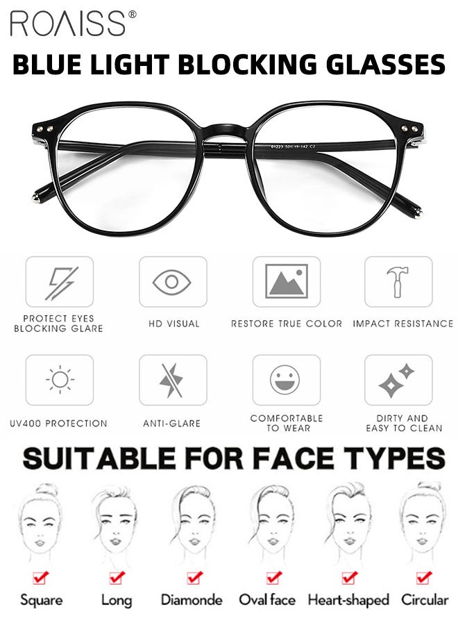roaiss Women's Blue Light Blocking Glasses, Blue Light Filter Computer Reading Gaming TV Phones Square Eyeglasses, Fashion Anti Eyestrain Headache Eyewear - Image 4