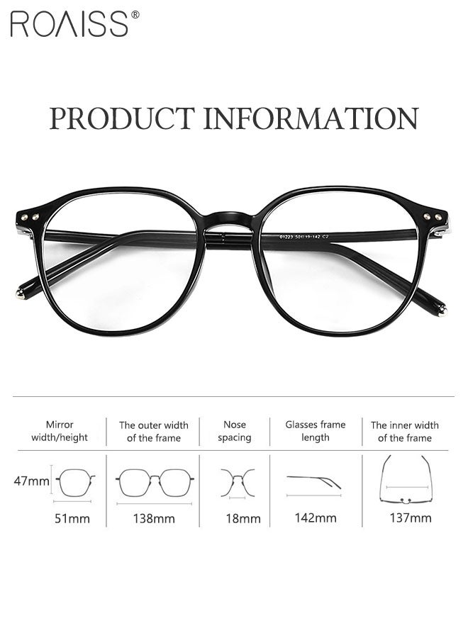 roaiss Women's Blue Light Blocking Glasses, Blue Light Filter Computer Reading Gaming TV Phones Square Eyeglasses, Fashion Anti Eyestrain Headache Eyewear - Image 3