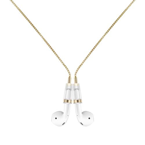 Lawonda Anti-Lost Neck Strap for Airpods, Strong Magnetic Necklace Holder String, Sports Lanyard for Headphone Compatible with AirPods 1&2 /3rd /Pro/Pro 2 O Gold - Image 1