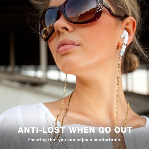 Lawonda Anti-Lost Neck Strap for Airpods, Strong Magnetic Necklace Holder String, Sports Lanyard for Headphone Compatible with AirPods 1&2 /3rd /Pro/Pro 2 O Gold - Image 2