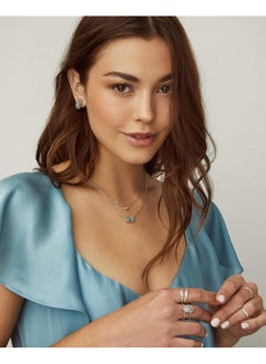 Kendra Scott Ellie Stud Earrings For Women, Fashion Jewelry, Rose Gold-Plated, Iridescent Drusy  - Image 2