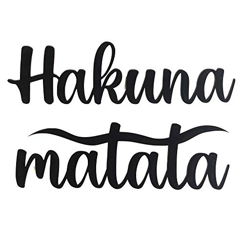 Webelkart JaipurCrafts Designer Hakuna Matata MDF Cutout Ready to Hang Home Décor Wall Art - 3.50" * 12.00" Pack Of 2 - Image 5