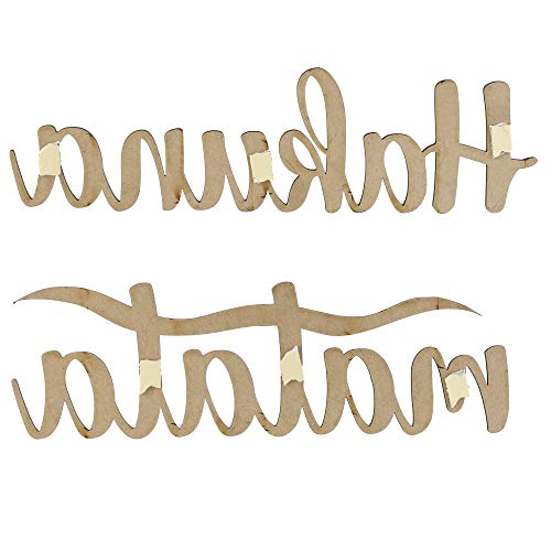Webelkart JaipurCrafts Designer Hakuna Matata MDF Cutout Ready to Hang Home Décor Wall Art - 3.50" * 12.00" Pack Of 2 - Image 4