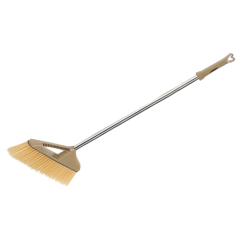 Compact Hair Broom: Stainless Steel & Plastic Build - Water Scraper Function Multipurpose Floor Broom for Home Bathroom Kitchen Garage Living Room - Image 2