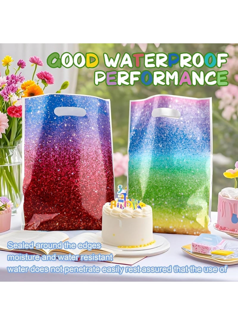 SYOSI Gradient Colour Tote Bags, Waterproof Durable Small Party Gift Bags for Birthday Presents, Party Favors, Candy Bags for Children's Birthday Parties, 50PCS - Image 3