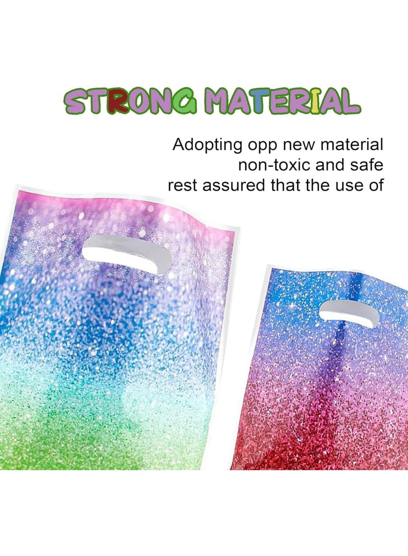 SYOSI Gradient Colour Tote Bags, Waterproof Durable Small Party Gift Bags for Birthday Presents, Party Favors, Candy Bags for Children's Birthday Parties, 50PCS - Image 2