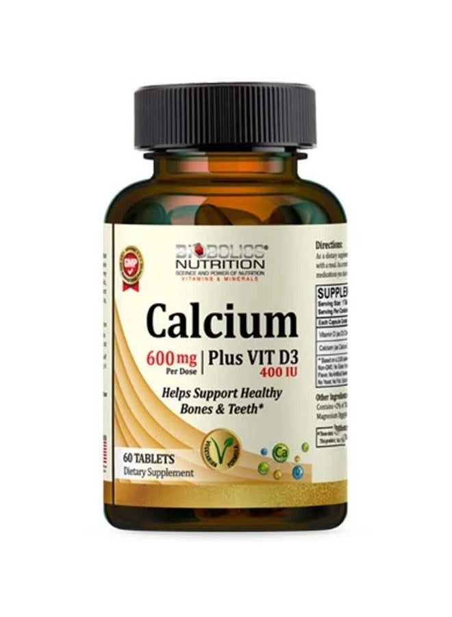 BIOBOLICS NUTRITION CALCIUM 600MG PLUS VITAMIN D3 400IU  60S