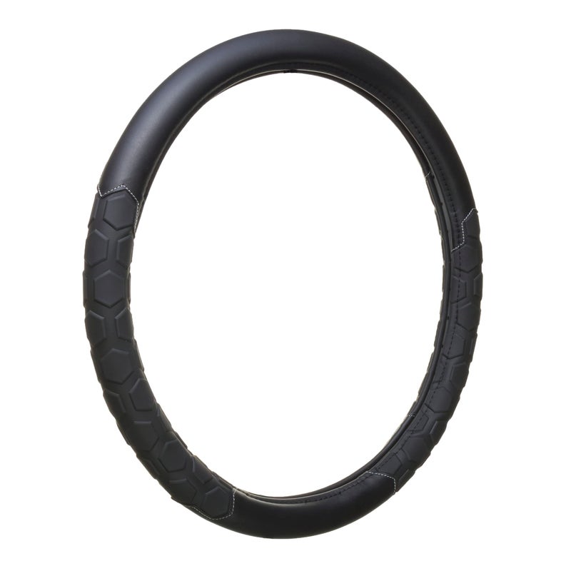 Custom Accessories Truck Tuff Heavy-Duty Steering Wheel Cover, Durable Cover for Truck Steering Wheels â€” Black - Image 1