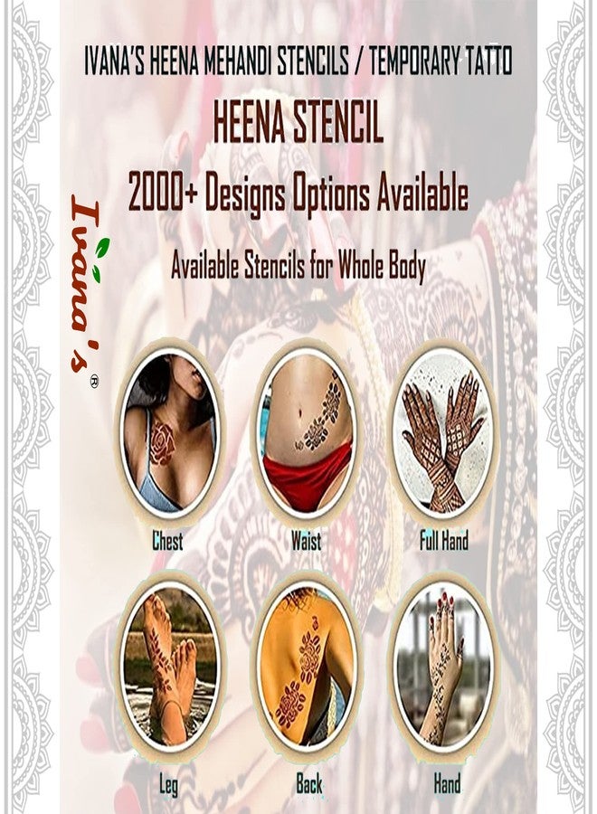 Ivana's Full Hand Bride Style Mehndi Stencil Sticker with Cultural Motifs and Patterns Easy to Use with Instant Beautiful Design | DES-1027 - Image 5