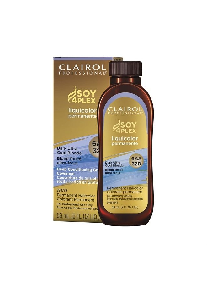 CLAIROL PROFESSIONAL Permanent Liquicolor for Blonde Hair Color, 6aa Dark Ultra Cool Blonde, 2 oz - Image 1