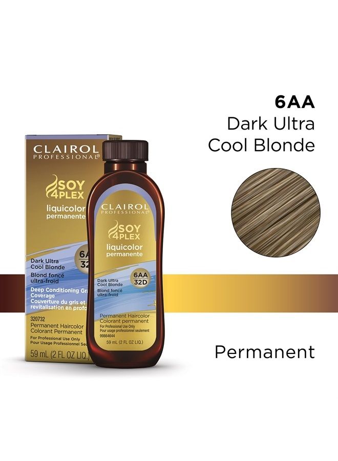 CLAIROL PROFESSIONAL Permanent Liquicolor for Blonde Hair Color, 6aa Dark Ultra Cool Blonde, 2 oz - Image 2