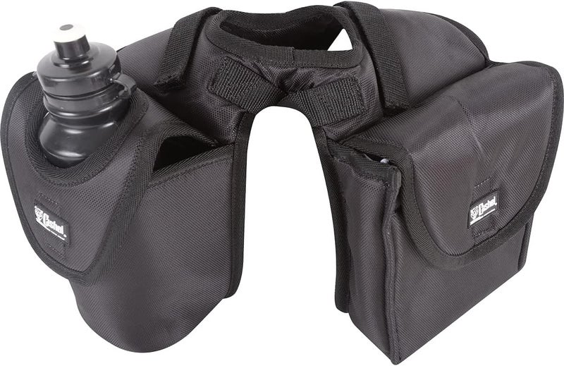 Cashel Horn Saddle Bag with Water Bottle and Lunch Holder - Black - Image 1