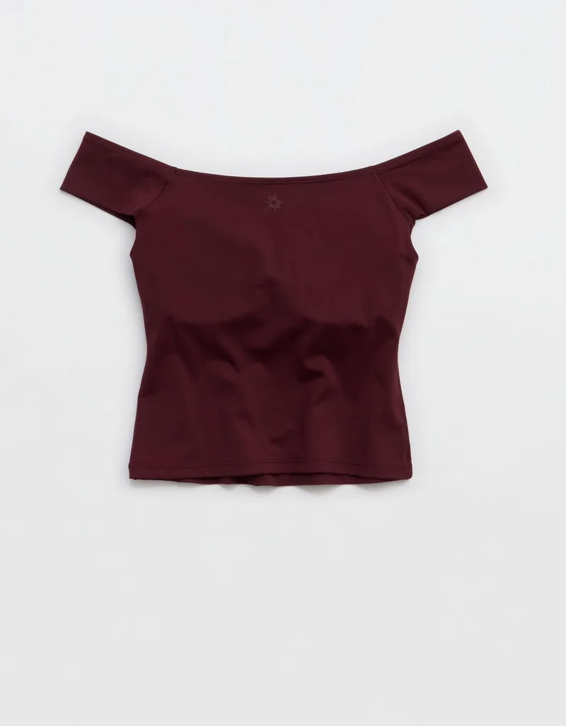 Aerie  OFFLINE By Aerie Real Me XTRA Off The Shoulder T-Shirt for Women | Best Price UAE