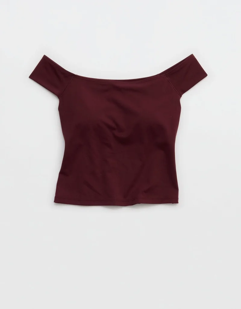 Aerie  OFFLINE By Aerie Real Me XTRA Off The Shoulder T-Shirt for Women | Best Price UAE