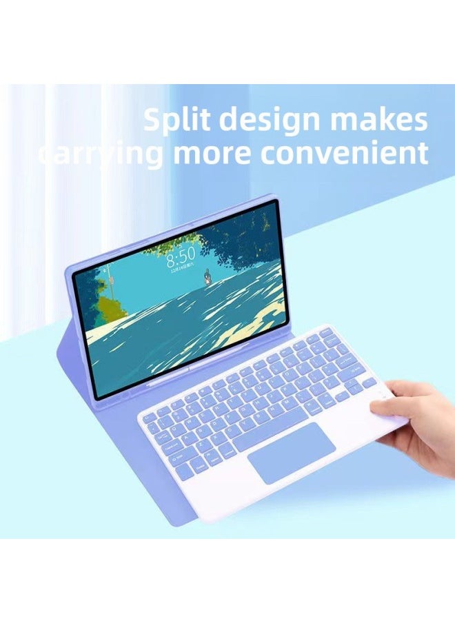 For Samsung Tab S6 Lite 10.4 Case Tab A7 Bluetooth Keyboard Tablet Case-Color:Dark Night Green (leather Case + Ordinary Keyboard + Bluetooth Mouse)-Applicable Model:Tab S6 Lite 10.4/ P610-Universal