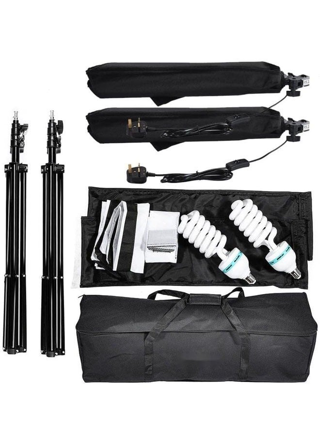 نيلابيل طقم إضاءة سوفت بوكس ​​للتصوير الفوتوغرافي/الفيديو، إضاءة استوديو مستمرة مقاس 20 بوصة × 28 بوصة/50 × 70 سم، دقة ألوان عالية 95 CRI، خالية من الوميض، قابس المملكة المتحدة (220 فولت) - Image 3