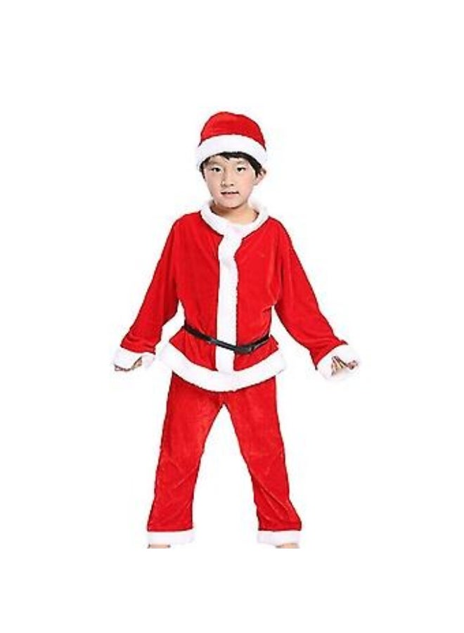 Ciao Children's Christmas Clothes (Boy) – Toddler Santa Costume with Hat, Red Velvet Jacket & Pants Holiday Set, Size 90 cm (18–24 Months / 2 Years) - Image 1