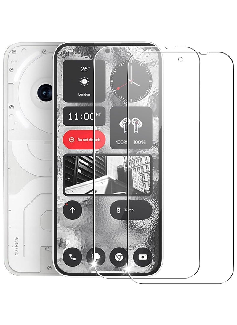 General Compatible with Nothing Phone 2a 2024 Screen Protector, Tempered Glass, Full Coverage 9H Hardness Anti-Scratch No Bubbles HD Clear Tempered Glass  - Image 1