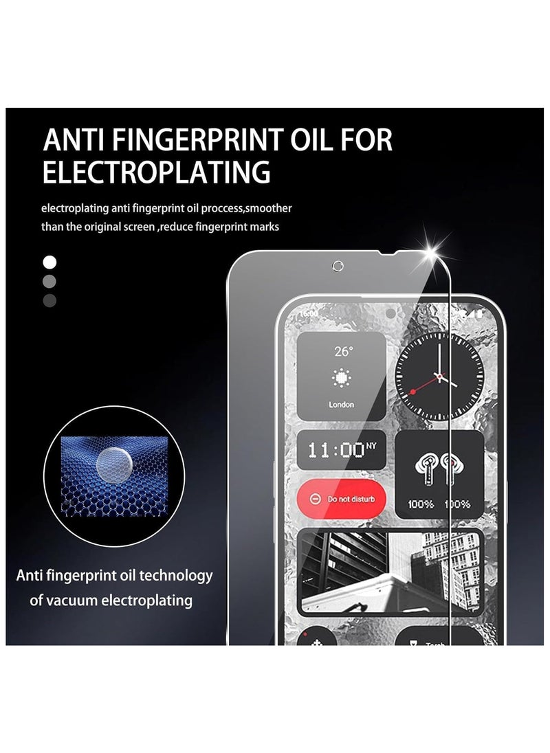 General Compatible with Nothing Phone 2a 2024 Screen Protector, Tempered Glass, Full Coverage 9H Hardness Anti-Scratch No Bubbles HD Clear Tempered Glass  - Image 2