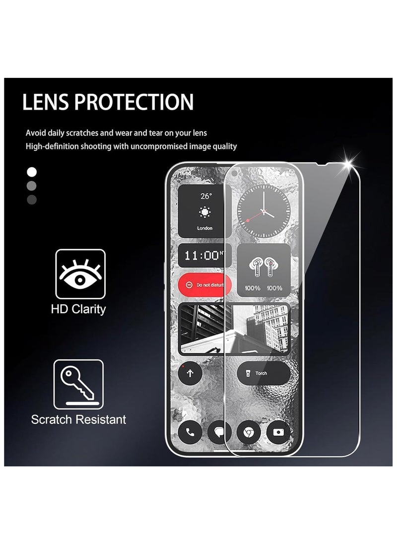 General Compatible with Nothing Phone 2a 2024 Screen Protector, Tempered Glass, Full Coverage 9H Hardness Anti-Scratch No Bubbles HD Clear Tempered Glass  - Image 3